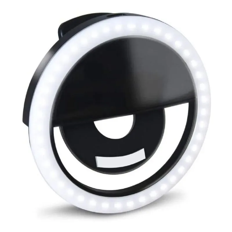 Lâmpada Led Clip Anel Flash Selfie Luz P/ Celular Notbook