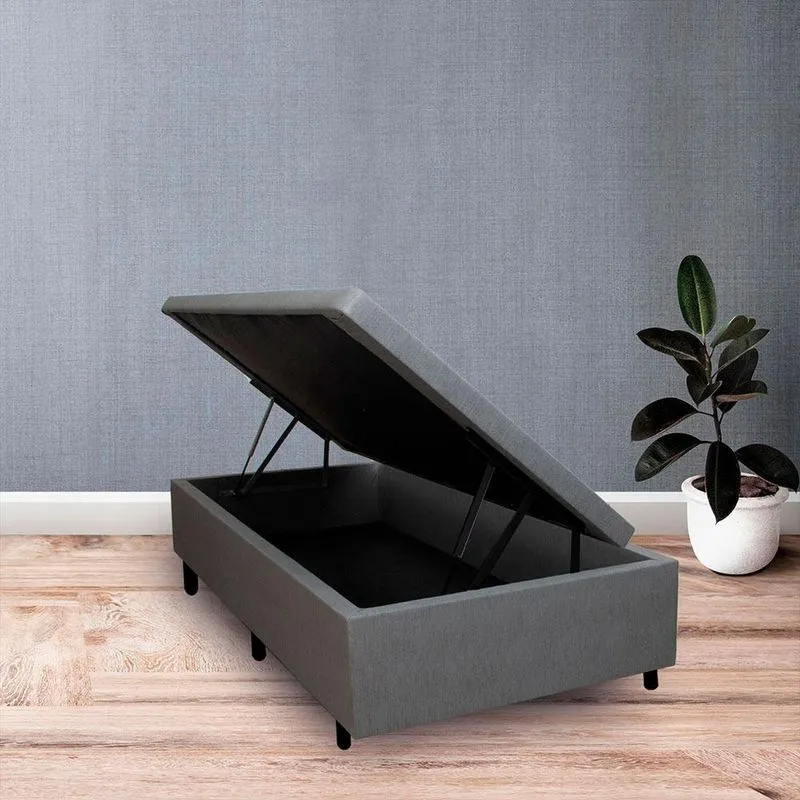 Box Baú 88x188x34 cm Korino Linho Cinza