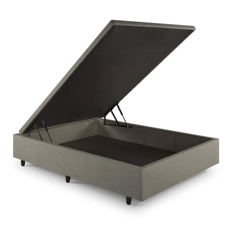 Base Box Baú 138x188x34 cm Linho Bege