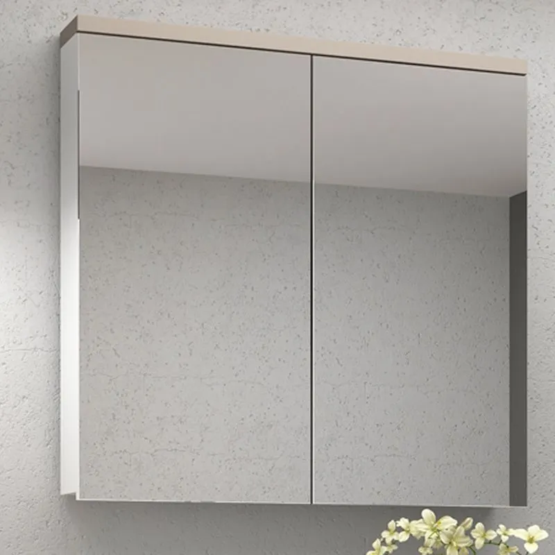 Armário para Banheiro 90cm Cewal com 02 portas Branco/Gianduia