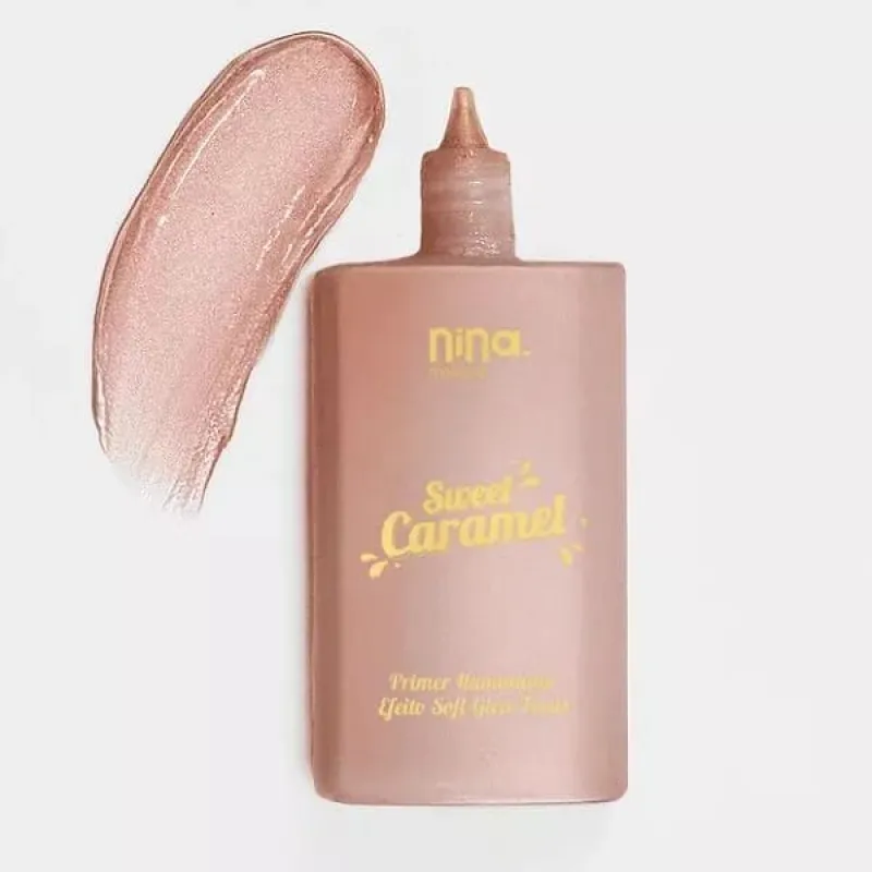 Primer Iluminador Sweet Caramel Rose - Nina Make Up
