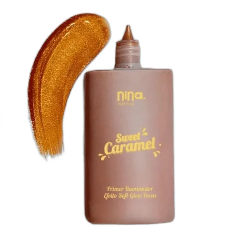 Primer Iluminador Sweet Caramel Bronzeado - Nina Makeup