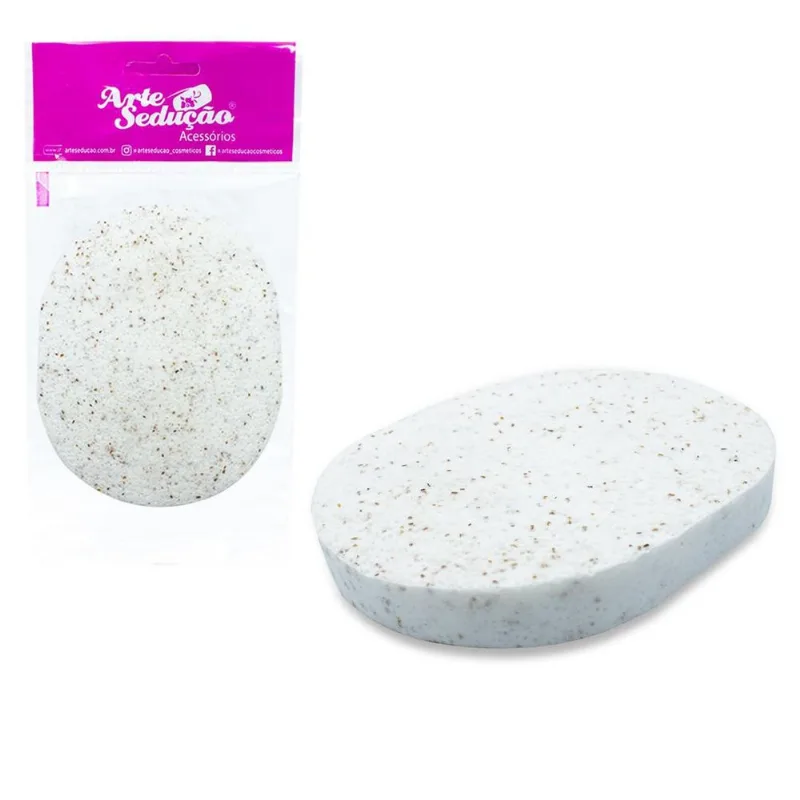 Esponja Esfoliante Facial Corporal Celulose Fibras Naturais