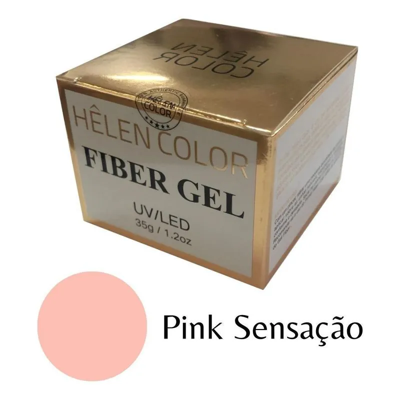 Gel Para Alongamento De Unhas Helen Color Pink Sensação 35g