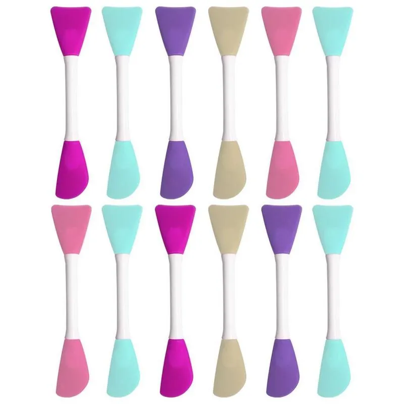 12 Espátula Dupla Silicone Aplicação Máscara Argila Skincare