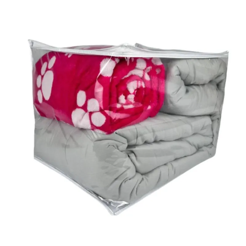 Kit 4 Organizadores Edredon Roupas Cama Closet Armário Tam G