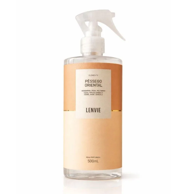 Água Perfumada Pêssego Oriental 500ml Arabesc Lenvie