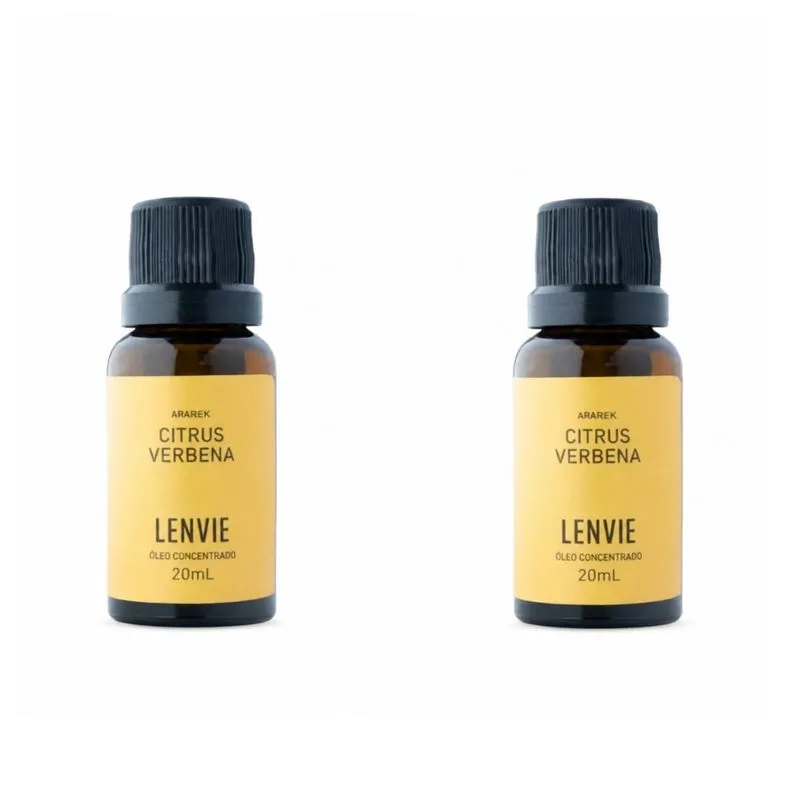 Kit 02 Óleos Concentrado Citrus Verbena 20ml Lenvie