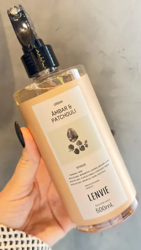 AGUA PERFUMADA AMBAR e PATCHOULI 500ML