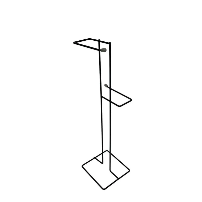 Suporte De Papel Higiênico Para 2 Rolos Preto Madefer