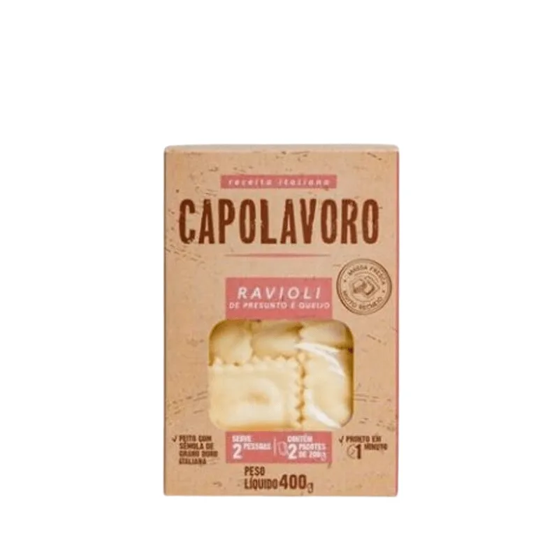Ravioli de Presunto e Queijo Capolavoro 400g