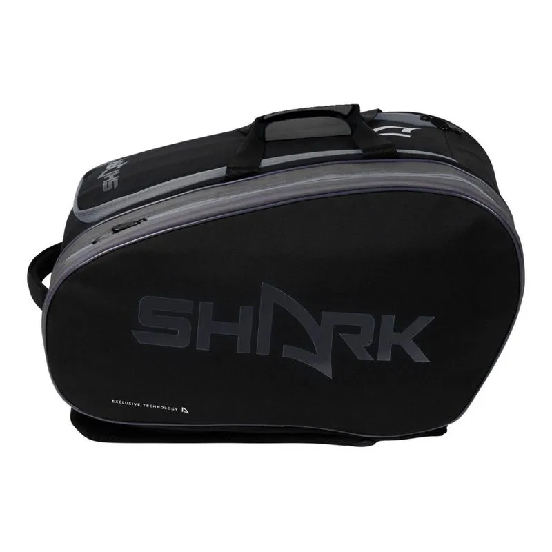 Raqueteira de Beach Tennis Shark 2023 - Preta e Cinza