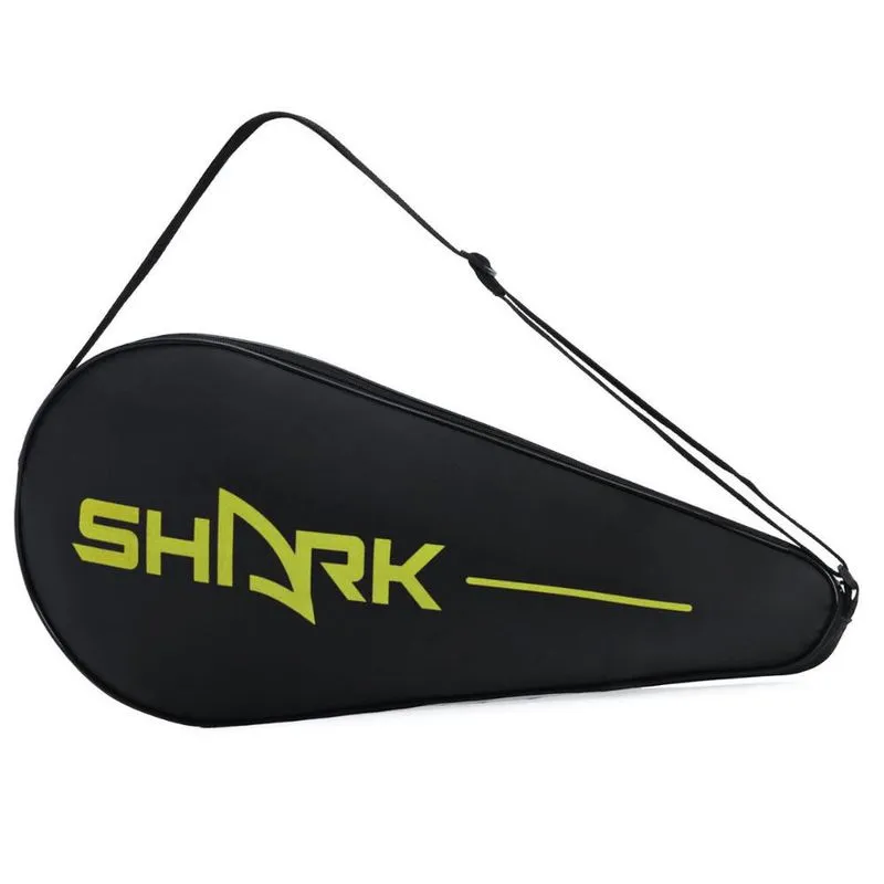Capa Para Raquete De Beach Tennis Shark Preta e Amarela