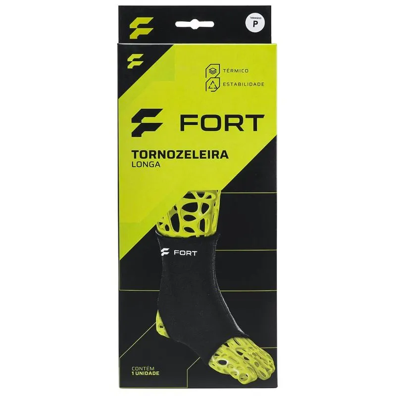 Tornozeleira Fort Neoprene Longa Preta M