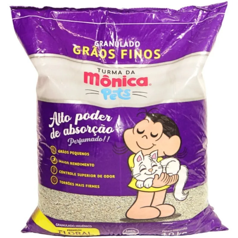 Granulado Sanitário Grãos Finos Perfumado Floral Turma Da