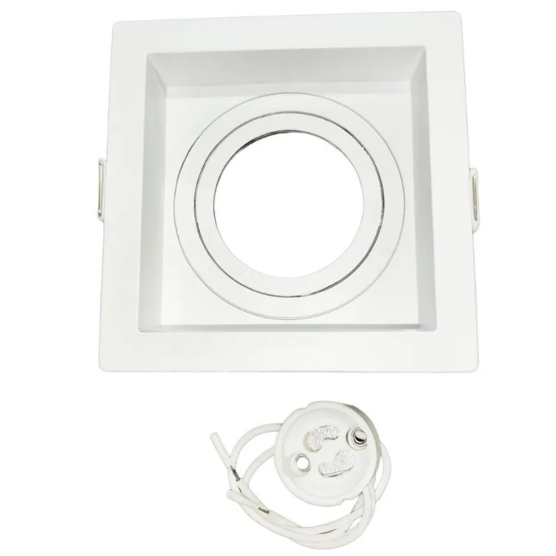 Spot Embutir Embutido De Teto Mr16 Quadrado Recuado Branco
