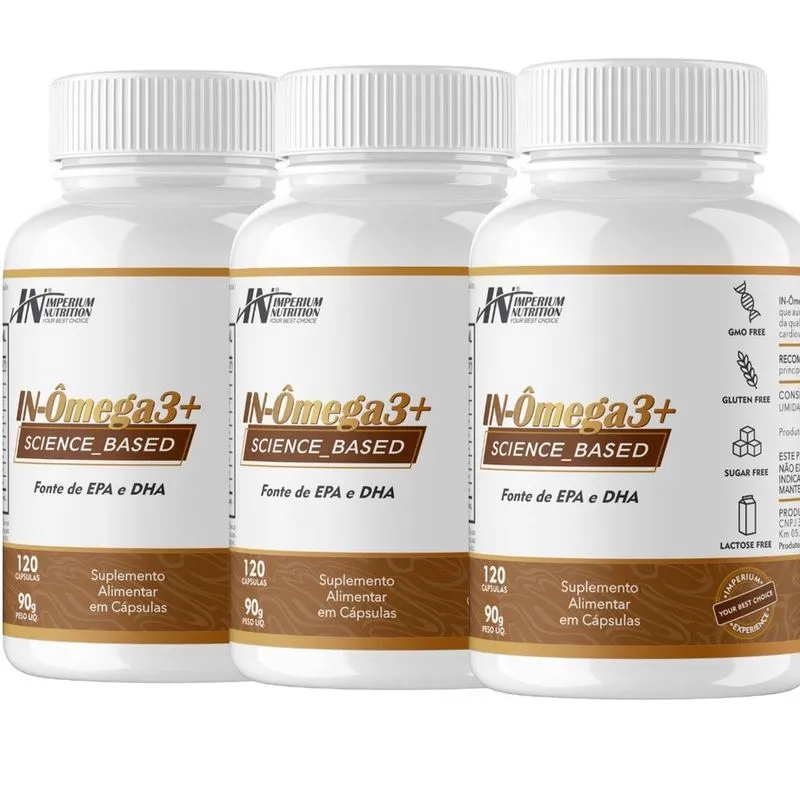 Combo 3x IN-Ômega3 + (Ômega3 360 Cápsulas) Imperium Nutrition