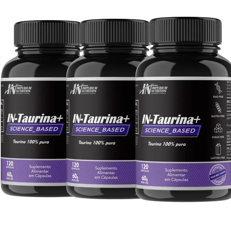 Combo 3x In-taurina+ Taurina 360 Cápsulas Imperium Nutrition