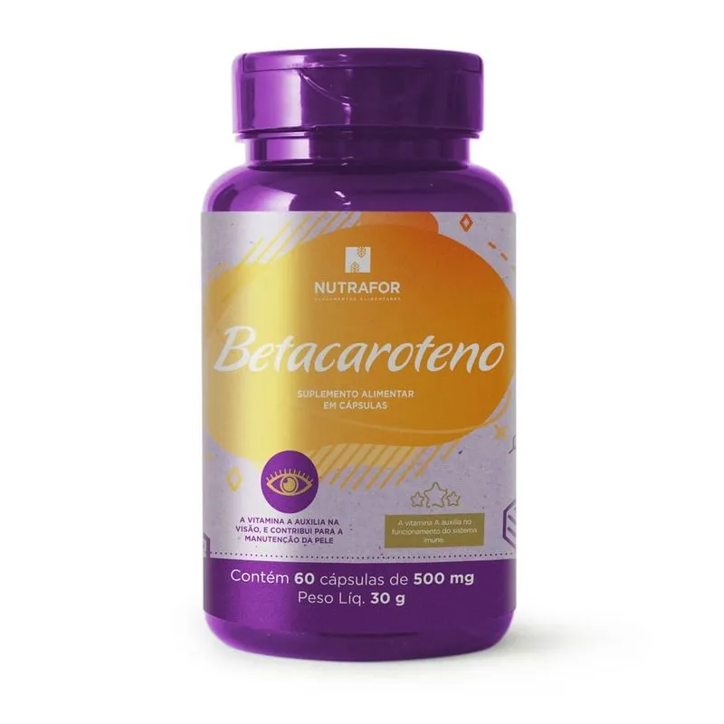 Betacaroteno - 60 Cápsulas - Nutrafor