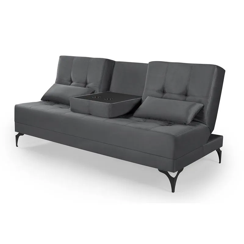 Sofá Cama Solteiro Colorado Reclinável 3 Posições Tecido Suede