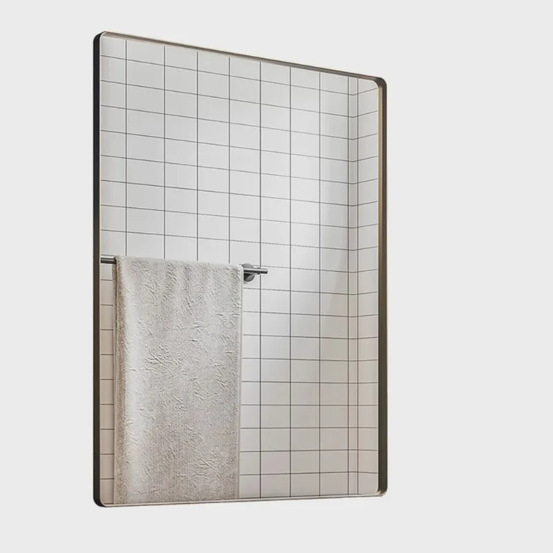 Espelho Retangular Grande Decorativo para Banheiro ou Sala com Moldura Preta Star - ÉdeCasaMóveis