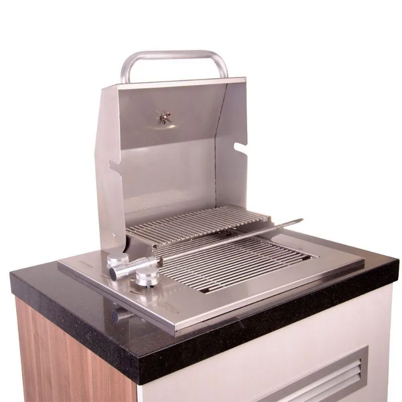 Assador Grill Diamond Premium A Gás Com Tampa Titan Inox