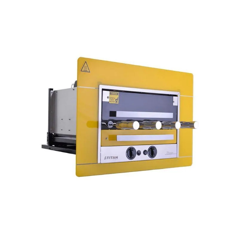 Assador A Gás 4 Espetos Titan Amarelo 110v