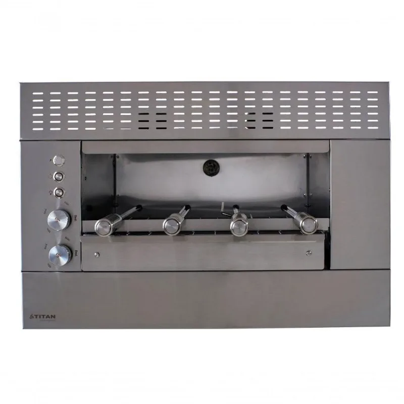 Churrasqueira A Gás De Embutir 4 Espetos Titan Painel Ventilado Suprema Tipo De Gás glp 127V