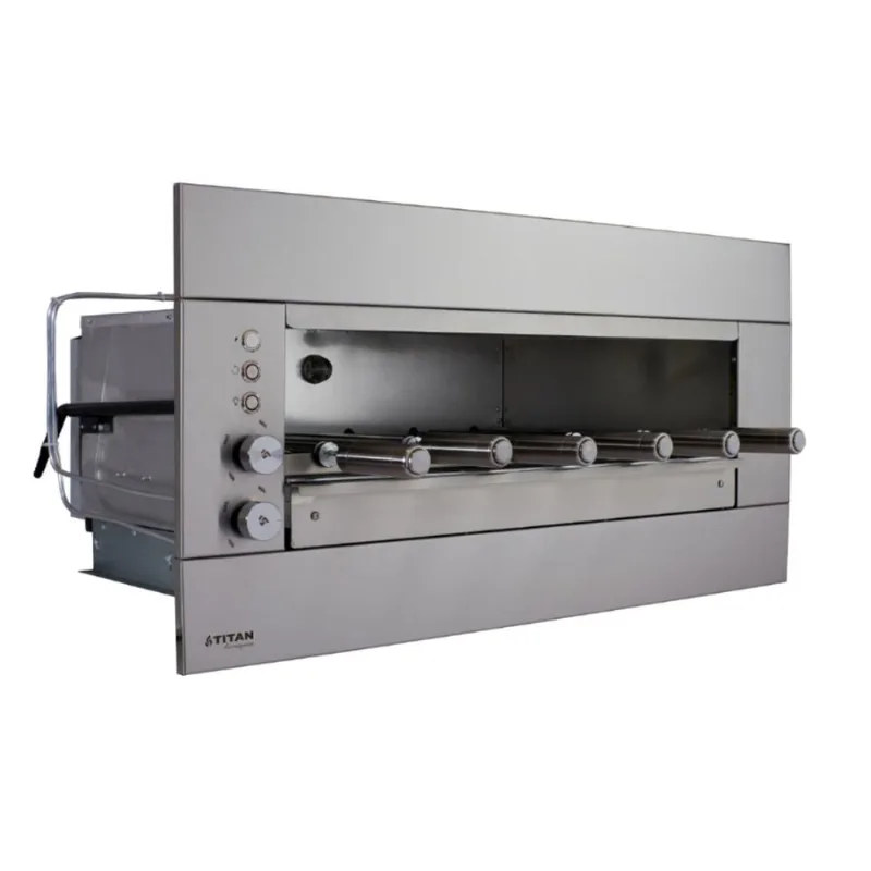 Churrasqueira a Gás de Embutir Titan Prime Suprema 6 Espetos Rotativos 220V
