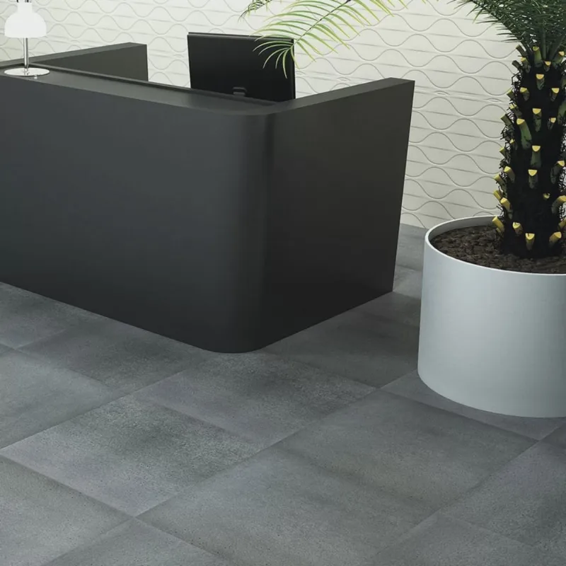 Piso Vínilico em Placa Pietra Bruciato Placa 61cm x 61cm x 3mm Casa Grassi - caixa com 3,72