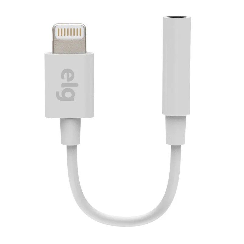 Adaptador de Áudio aux P3 para Iphone Branco - elg