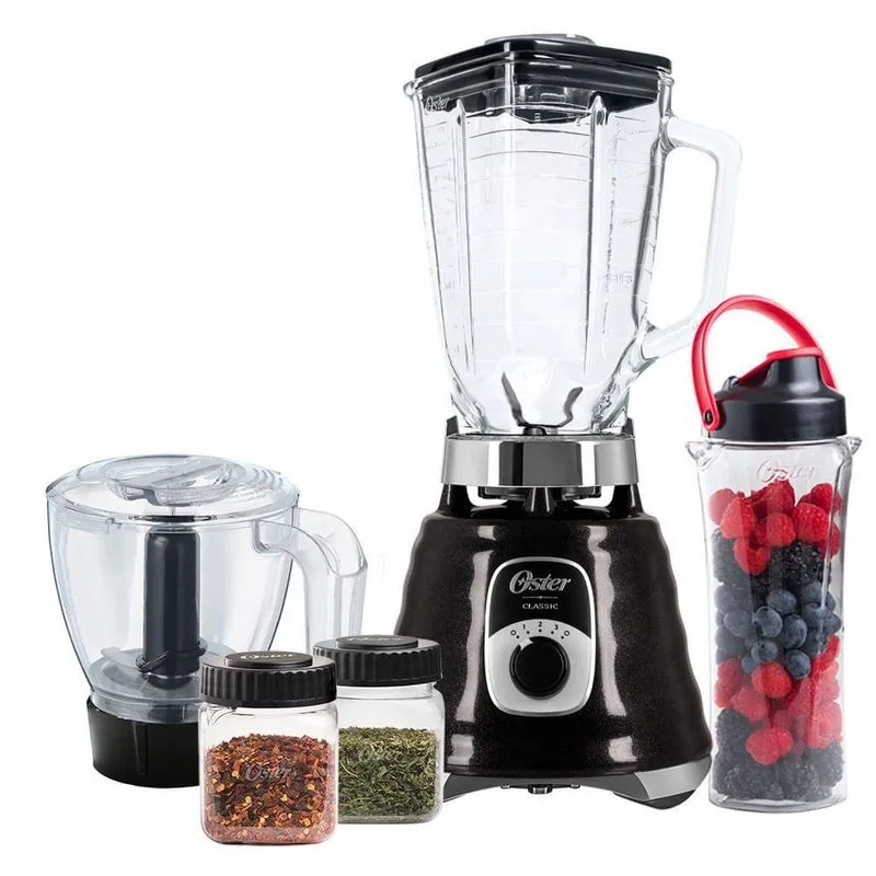 Kit Oster New Osterizer Liquidificador E Acessórios Black 110V