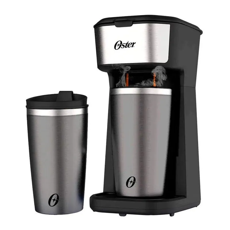 Cafeteira Oster 2day Inox Com 2 Copos Térmicos 110v