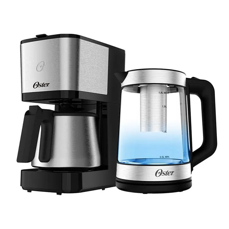 Kit Chaleira Elétrica Oster Tea E Cafeteira Inox 110v