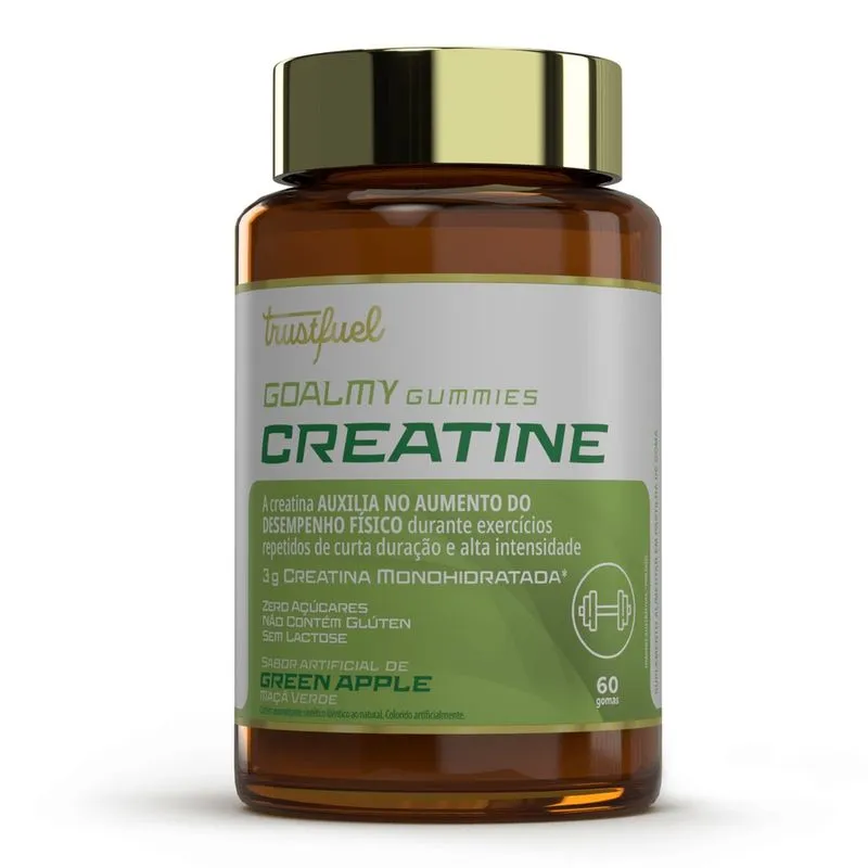 Goalmy gummies creatine - green apple - 60 gomas Energia, Cognição e Músculos