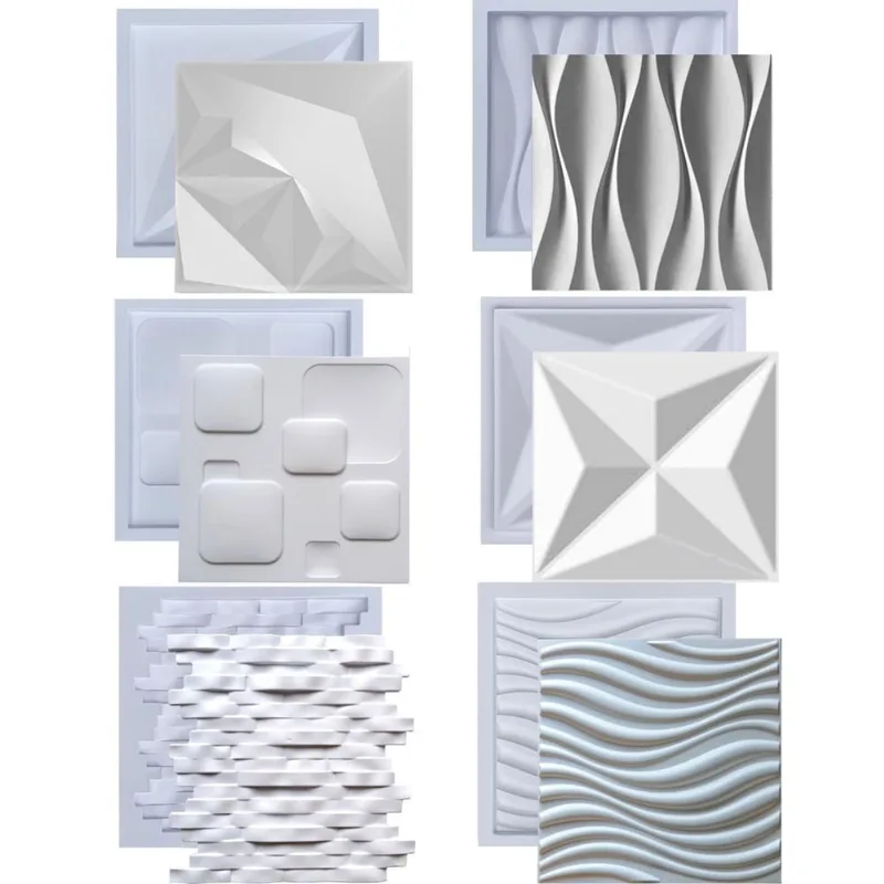 Kit De Moldes Formas Pra Revestimento Gesso 3D E Cimento Fdg