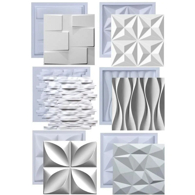 Kit 6 Formas Molde Para Gesso 3d E Cimento Abs