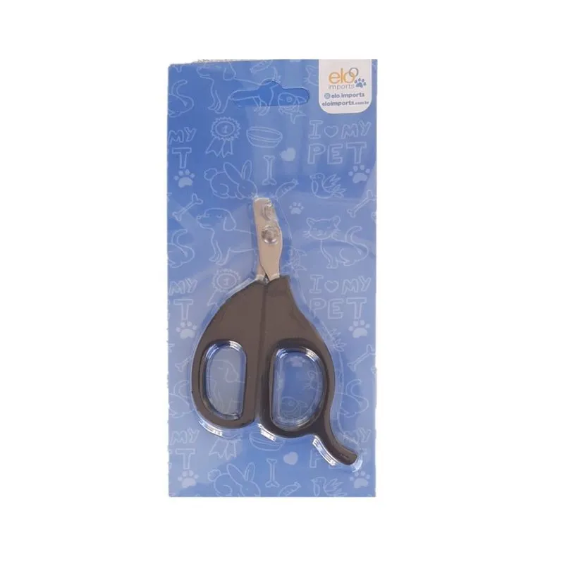 Tesoura Cortador De Unhas Higiene Pet Cães Gatos EL-P26 Preto