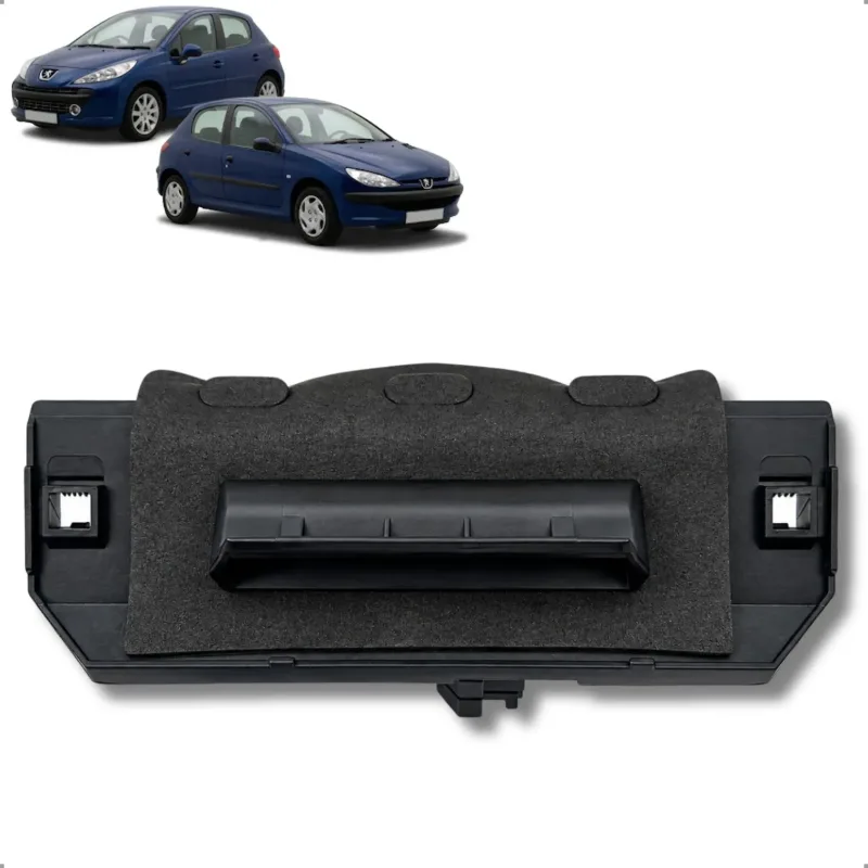 Fechadura Elétrica Botão Puxador Acionador Tampa Traseira Porta Malas Peugeot 206 207 1999 2000 2001 2002 2003 2004 2005