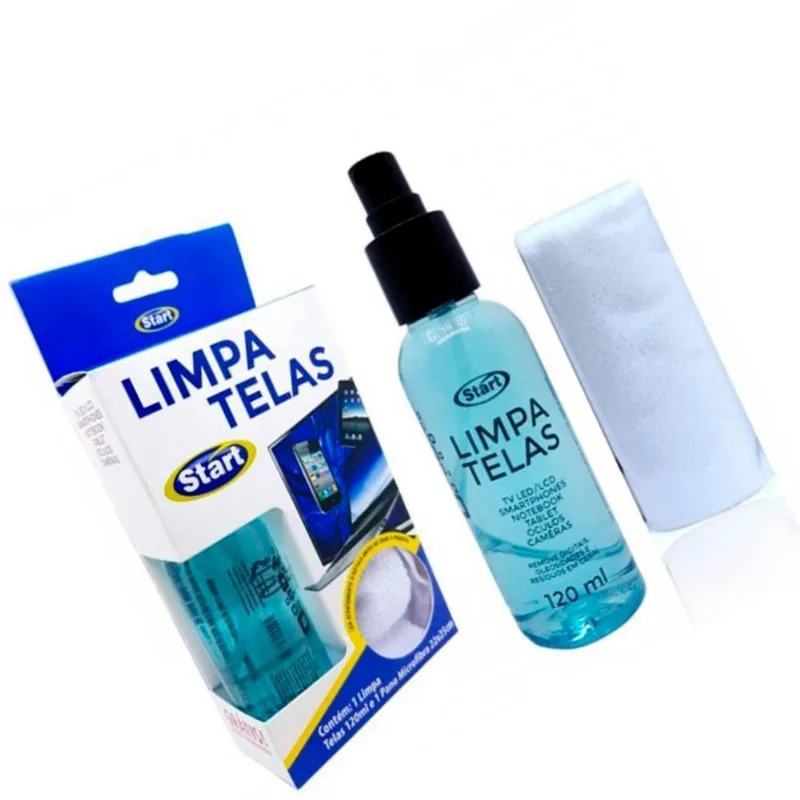 Limpa Telas Start 120ml + Pano Microfibra