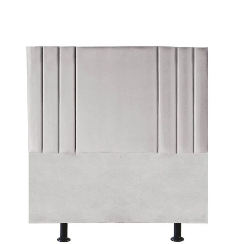Cabeceira Estofada Cama Box Solteiro Grécia 90cm Suede cinza Claro