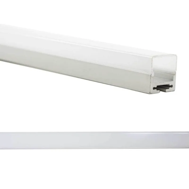 1 metro de Perfil Branco Sobrepor 20mm Alumínio P/ Fita Led St1098