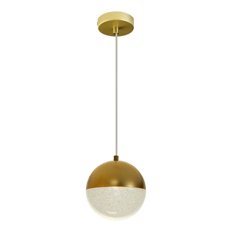Pendente Poppy Ouro Fosco Globo 15cm + LED 1X G9 bf ZR139 Starlux ST2605
