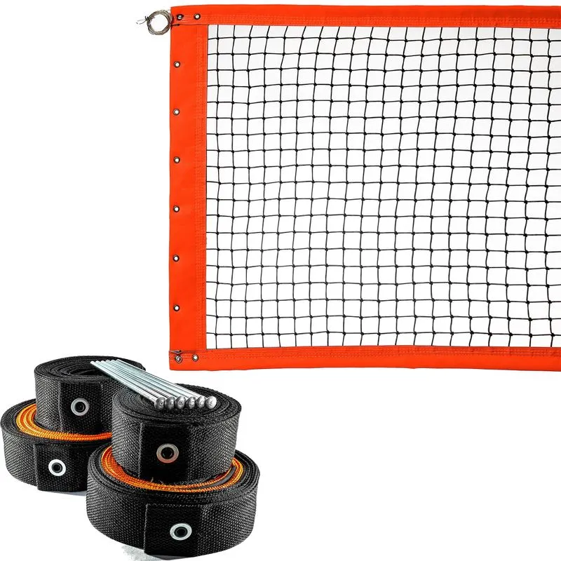 Kit Rede De Beach Tennis Simples 6,5 Metros Laranja/preto