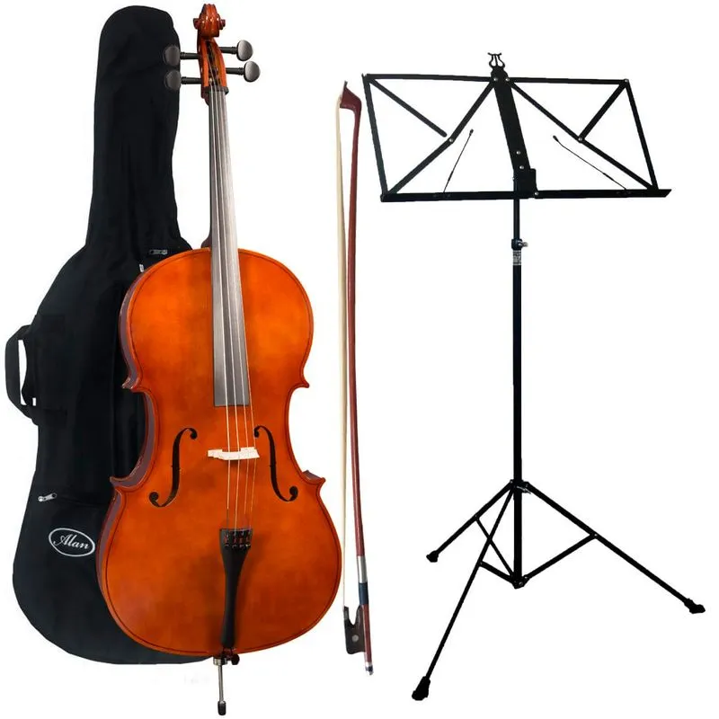 Kit Violoncelo AL 1210 3/4 Alan + Estante para Partitura S2