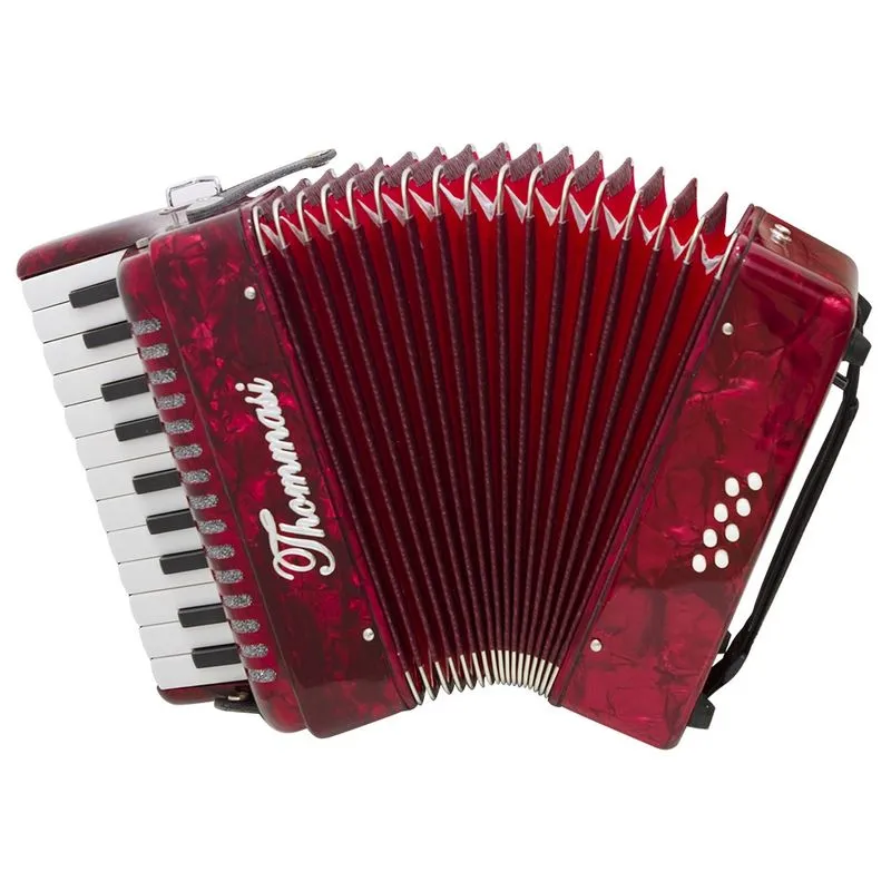 Acordeon 8 Baixos 22 Teclas ta 822 Vermelho Thommasi