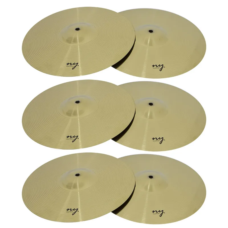 Kit 3 Pares de Pratos Splash para Bateria 12" Liga de Aço New York