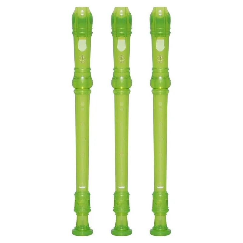Kit 3 Flautas Doce Soprano Germânica Em C YRS-20G Verde Yamaha