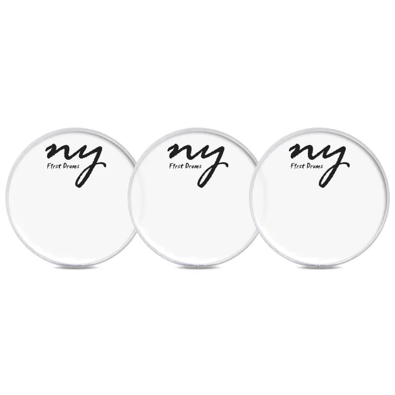 Kit 3 Peles Clear Transparentes para Bateria 22 New York