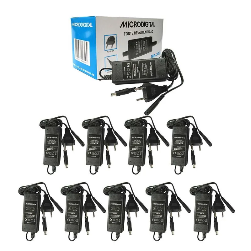 Kit 15 Fontes Bivolt Automática 16v 2,8a ma 300 Microdigital